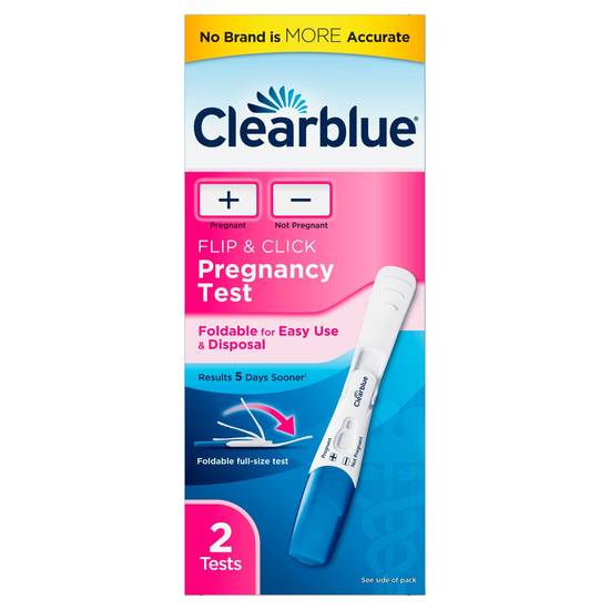 Clearblue Flip & Click Pregnancy Test, 2 Count