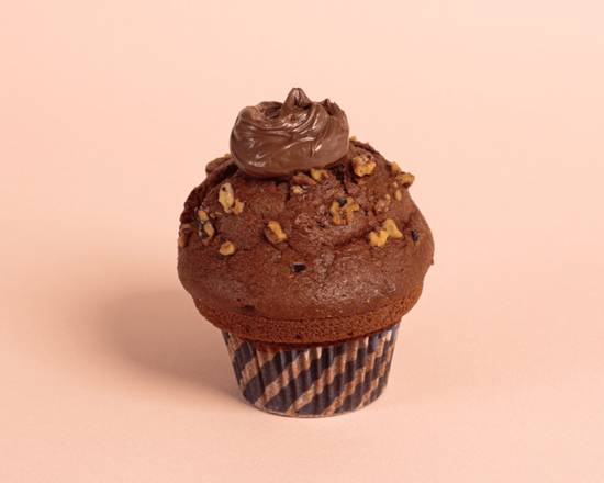 Muffin brownie cœur choco noisette