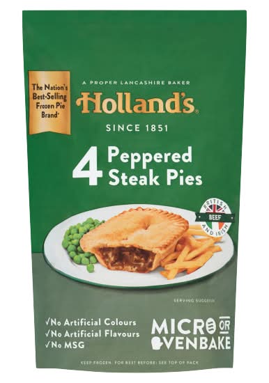 Holland's Peppered Steak Pies (4 pack)