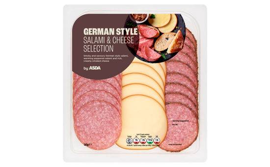 Asda Scrummy German Style Salami & Cheese Selection 145g