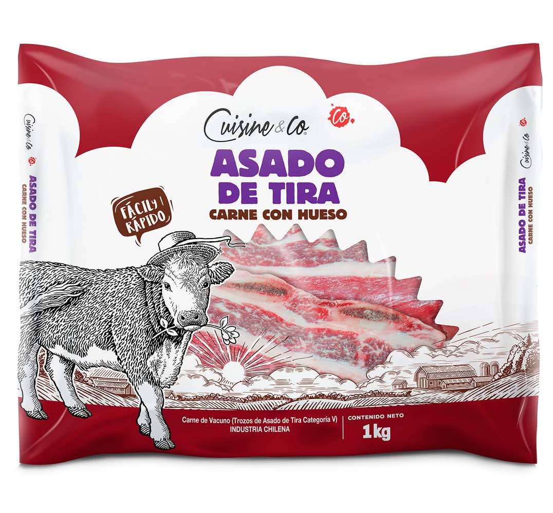 Cuisine & Co · Asado de tira carne con hueso (1 kg)