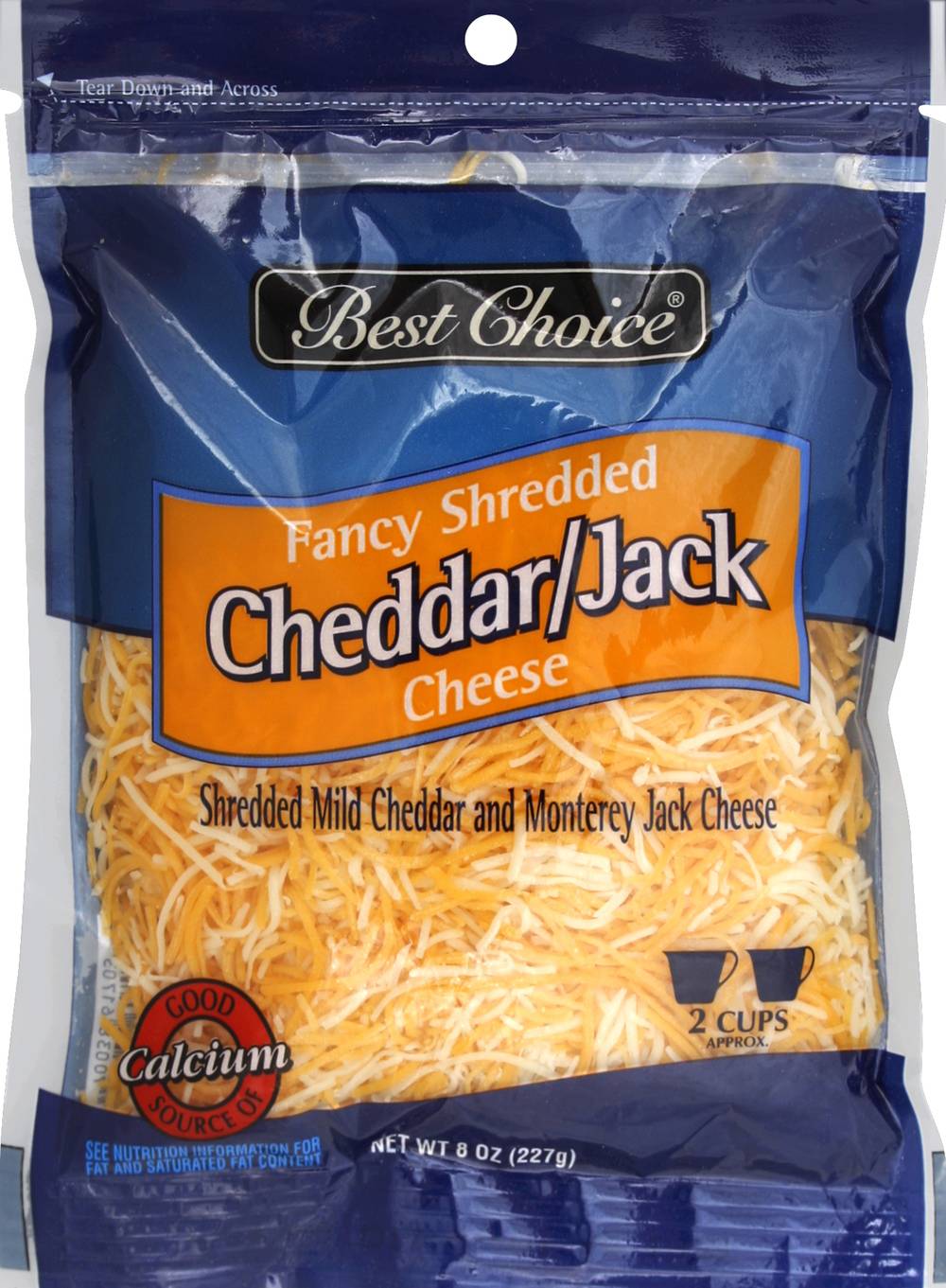 Best Choice Fancy Shredded Cheddar Jack Cheese (8 oz)