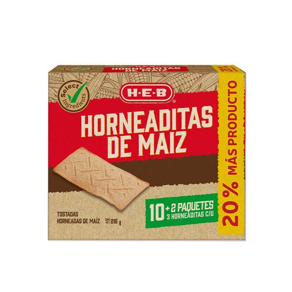 HEB · Horneaditas de maíz natural (216 g)