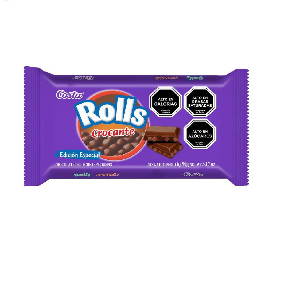 Costa · Chocolate tableta rolls crocante (90 g)