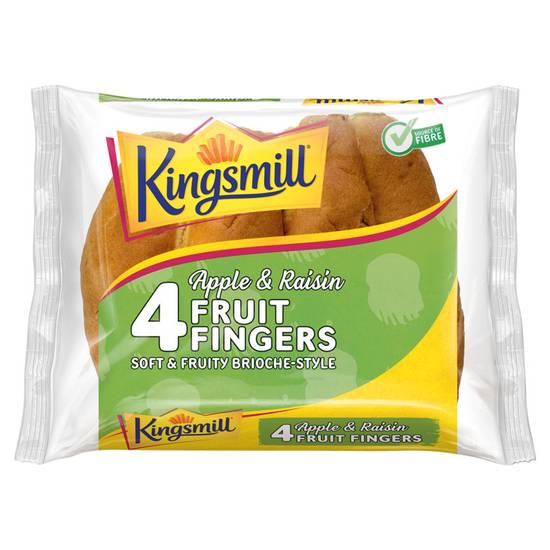 Kingsmill Apple & Raisin 4 Fruit Fingers