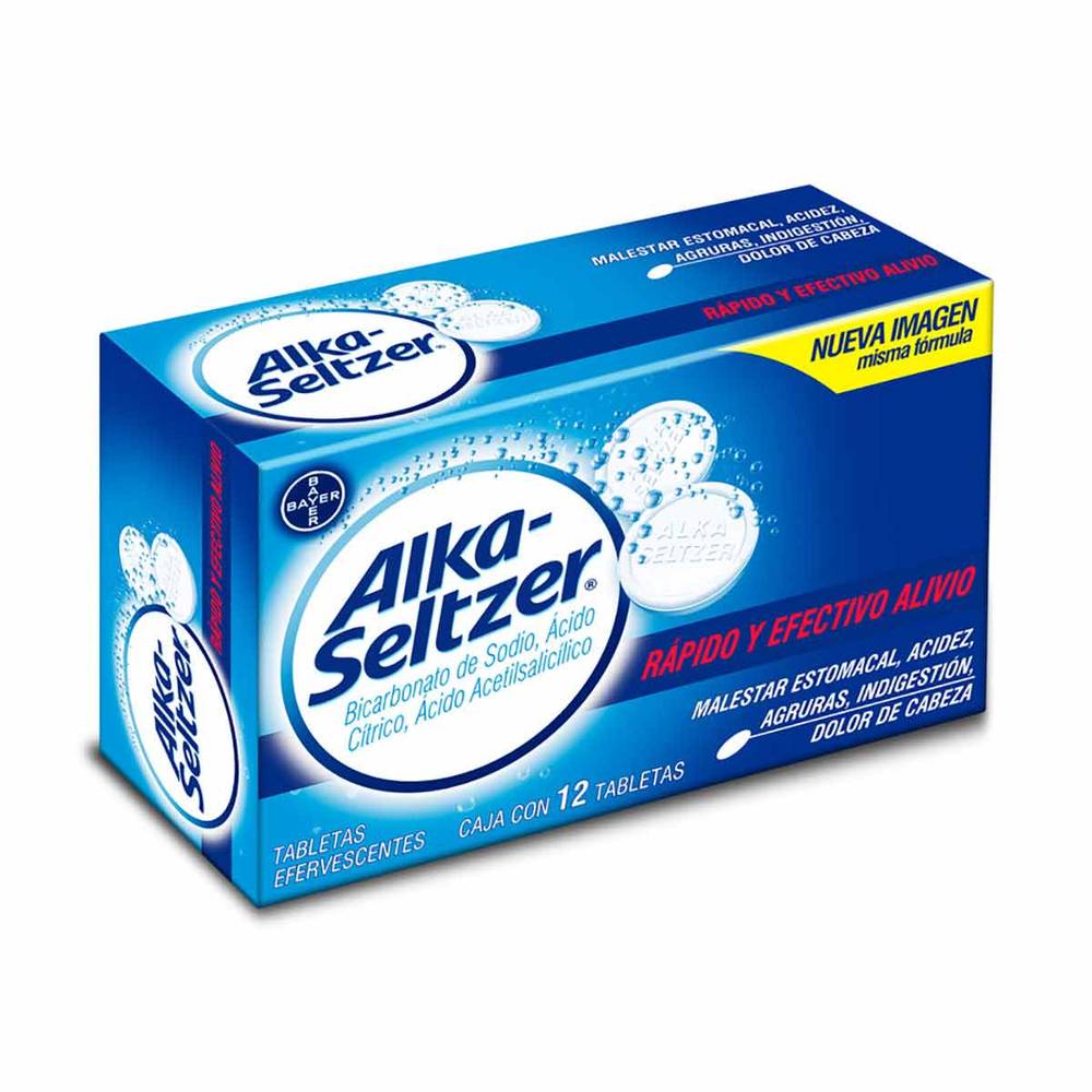 Alka-Seltzer · Malestar estomacal tabletas efervescentes (12 un)