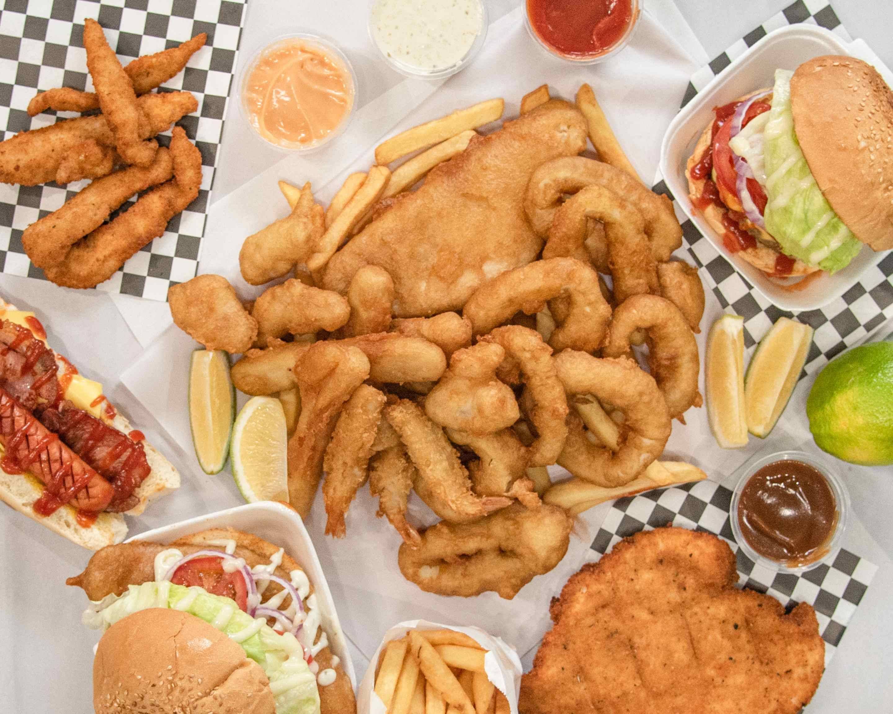 Hungry Dolphin Fish and Chips Restaurant Menu Takeout in Darwin Delivery Menu & Prices