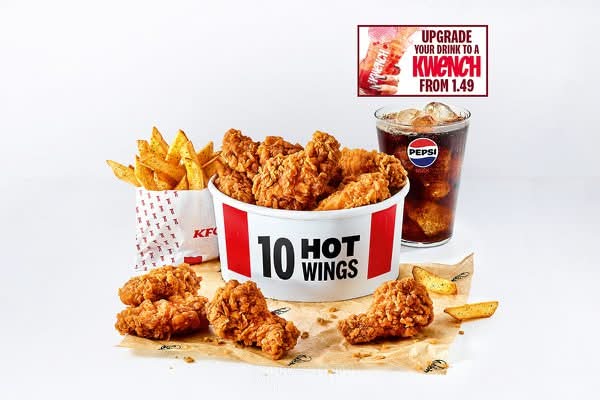 Hot Wings Meal: 10 pc 🔥