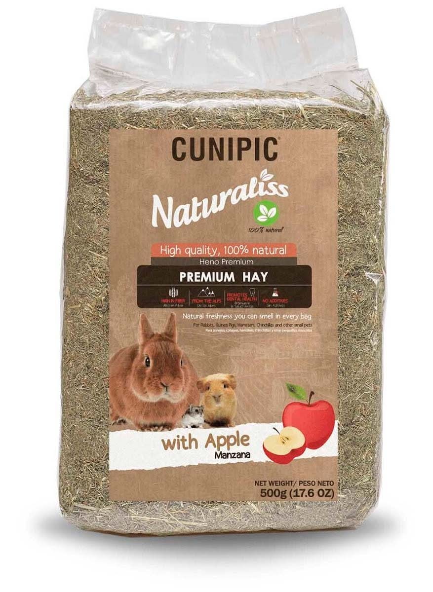 Cunipic · Naturaliss heno premium para mamíferos, manzana, Raza pequeña (500 g)