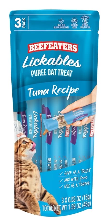 Beefeaters Lickable Puree Cat Treats, Tuna (3 x 0.53 oz)