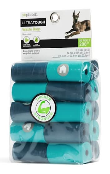 So Phresh Ultra Thick Waste Bags, Navy-Blue (20 ct)