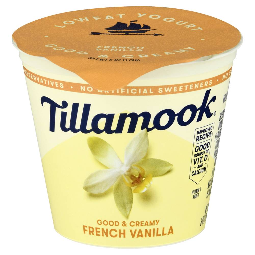 Tillamook Blended Lowfat French Vanilla Yogurt (6 oz)