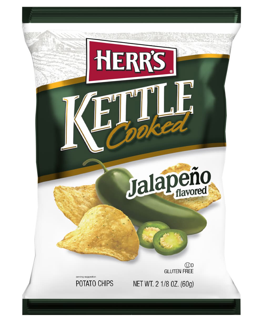 Herr's Kettle Cooked Potato Chips, Jalapeño (2.12 oz)