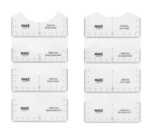 Make Market T-Shirt Ruler Guide Set (8 ct)