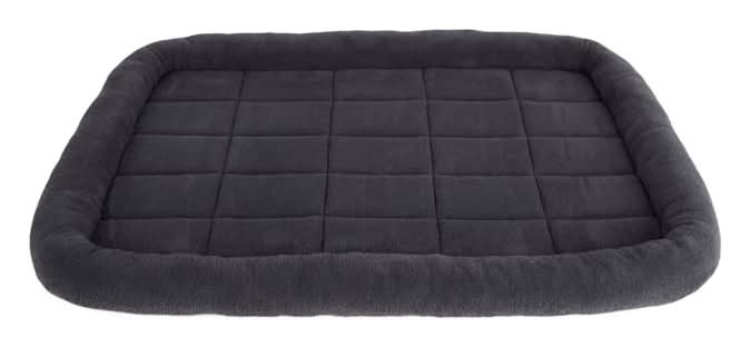 EveryYay Plush Dog Crate Mat, 40" L X 26" W X 2" H, Charcoal Grey