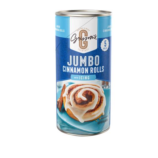 Grissom's Jumbo Rolls With Icing, Cinnamon (5 ct)