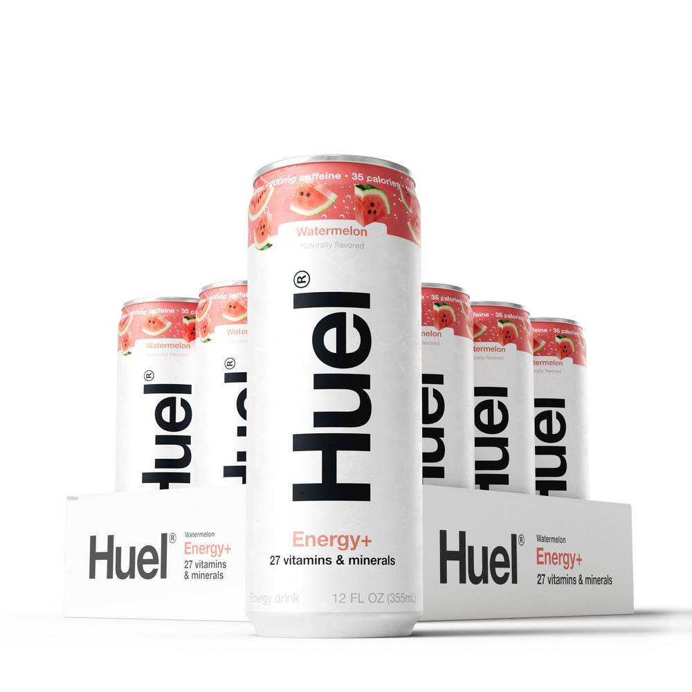 Huel Vitamin & Minerals Energy Drink, Watermelon (12 x 12 fl oz)