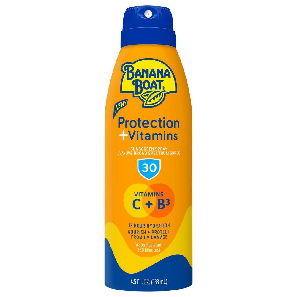 Banana Boat Spectrum Spf 30 Protection + Vitamins Sunscreen Spray (4.69 oz)