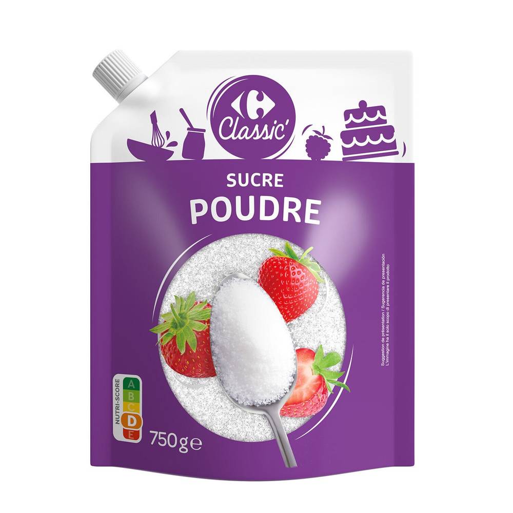 Sucre en poudre CARREFOUR CLASSIC' - le sachet de 750g