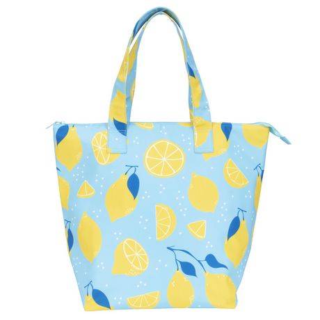 Time and Tru Insulated Beach Bag Tote - Lemons
