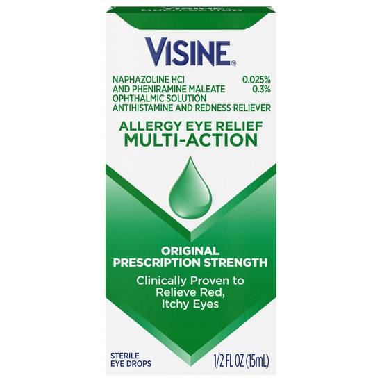 Visine Original Prescription Strength Allergy Relief Multi-Action Eye Drops