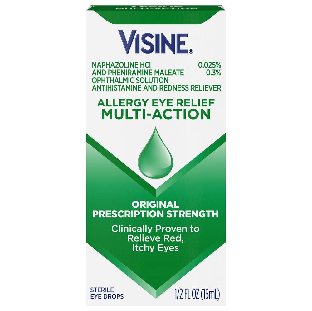 Visine Original Prescription Strength Allergy Relief Multi-Action Eye Drops (15 ml)