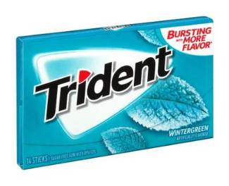 Trident Sugarfree Wintergreen Gum 14 CT
