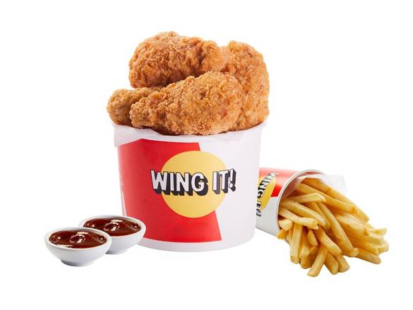 Alitas Crispy x10 + Papas Fritas