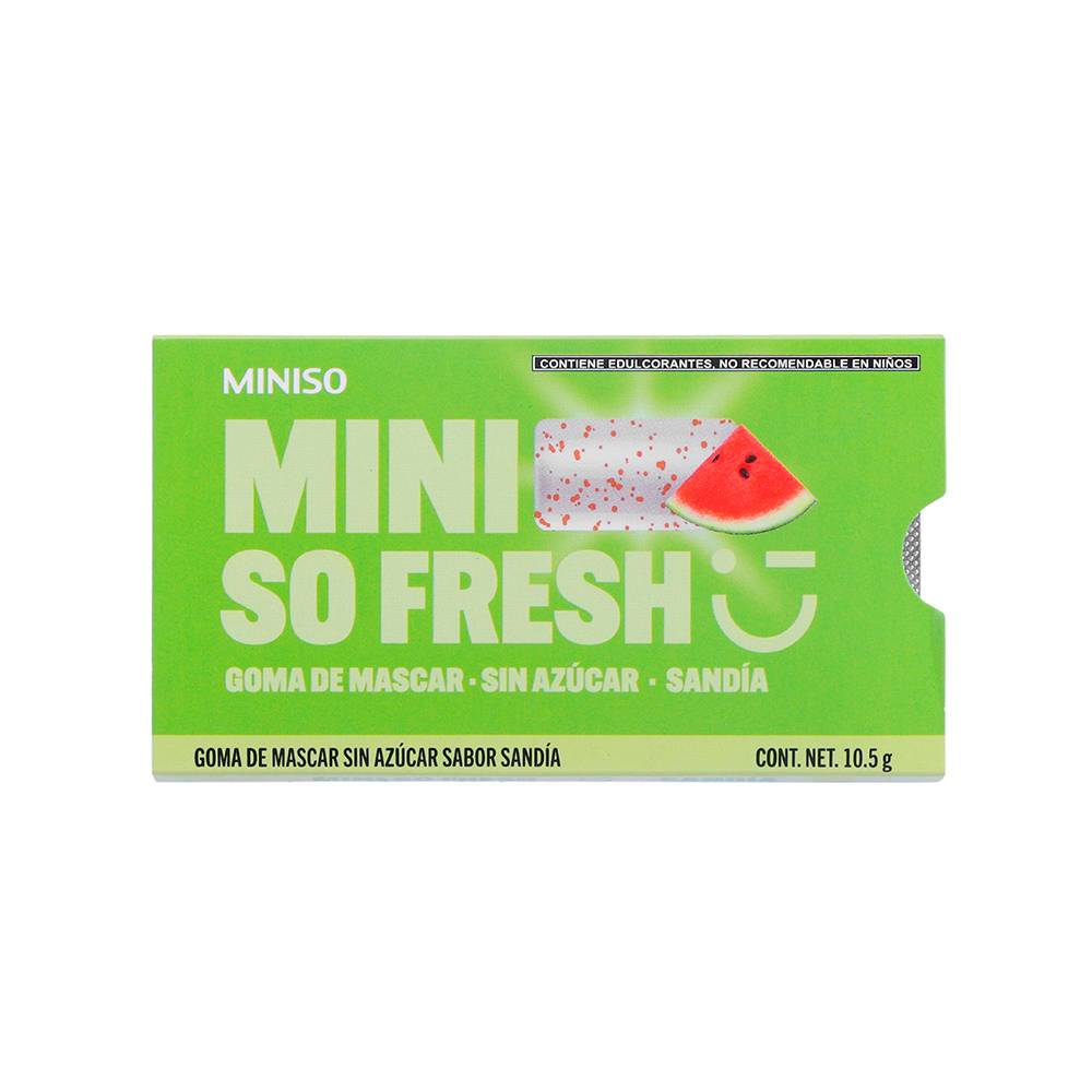 Miniso goma de mascar mini so fresh (sandia)