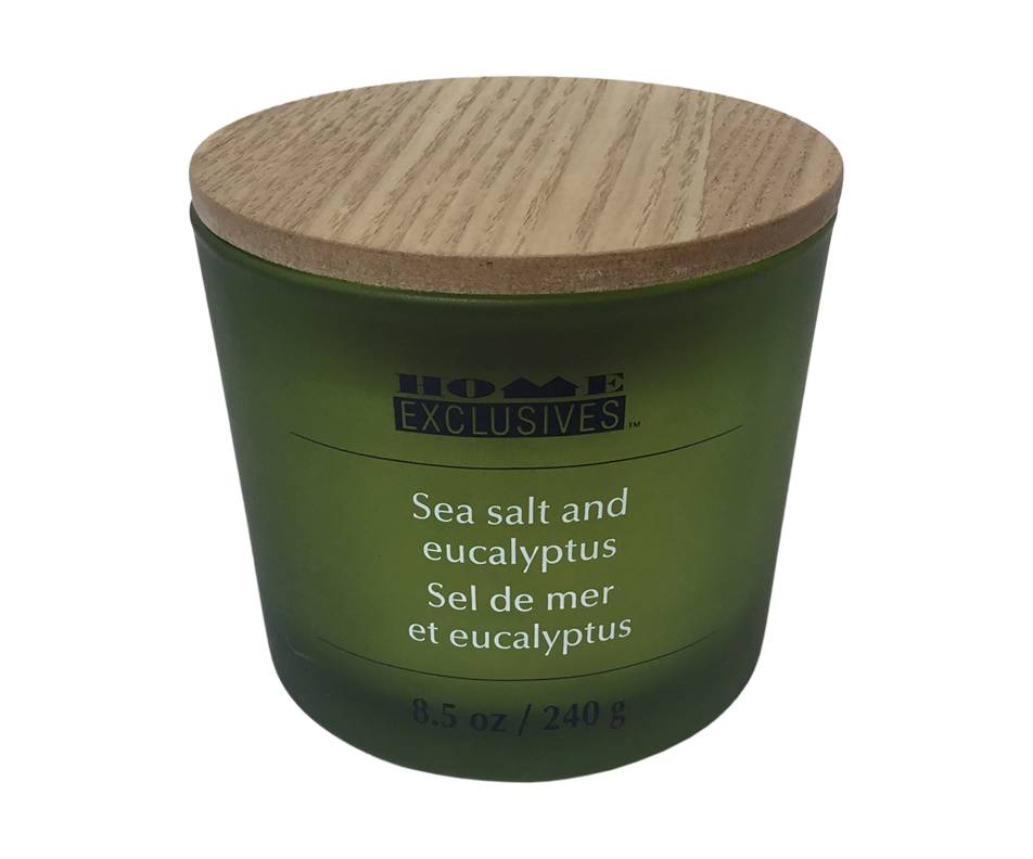 Home exclusives bougie parfumée (sel de mer - eucalyptus)