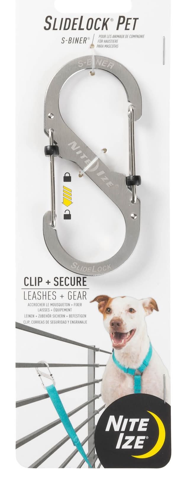 Nite Ize® SlideLock Pet S-Biner (Color: Silver)