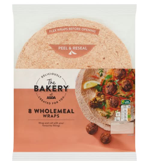ASDA The Bakery Wholemeal Wraps (488g)