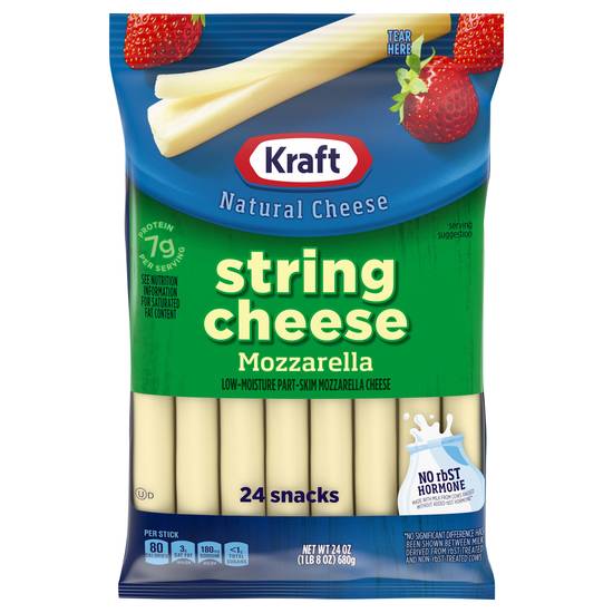 Kraft Mozzarella String Cheese Snacks (24 x 1 oz)