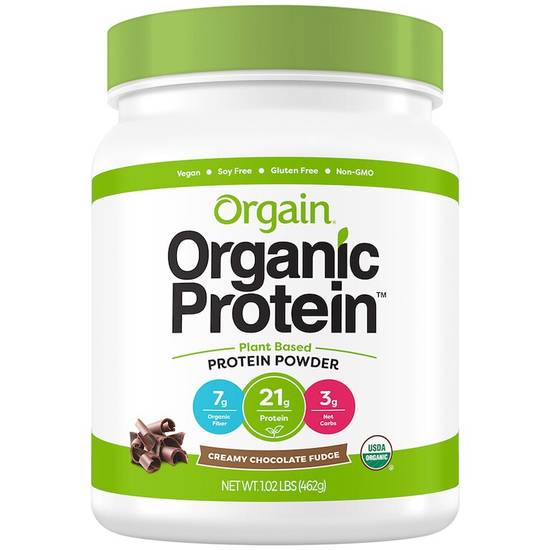Orgain Organic Protein Plant Based Powder, Creamy Chocolate Fudge
