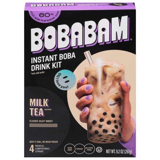 Bobabam Instant Milk Tea Inspired Boba Drink Kit