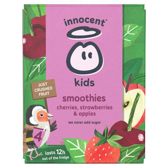 innocent Kids Smoothies Cherries Strawberries Apple Juice (4 pack)