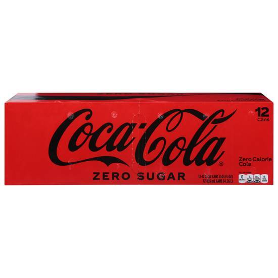 Coca-Cola Zero Sugar Soft Drinks (12 ct, 12 fl oz)