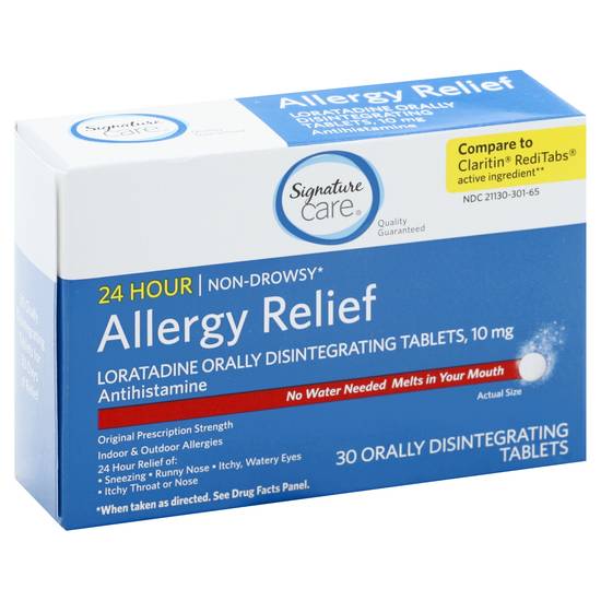 Signature Care Allergy Relief Tablets (30 ct)