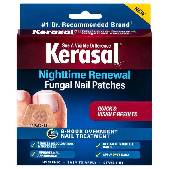 Kerasal Nighttime Renewal Fungal Nail Patches (14 ct)