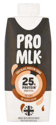 Pro Mlk Chocolate, No Added Sugar Fat Free Protein Enriched Shake (330ml)