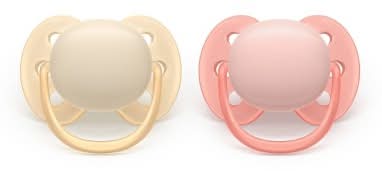Philips Avent Ultra Soft Pacifiers, 0-6 M, Sand-Soft Pink (2 ct)