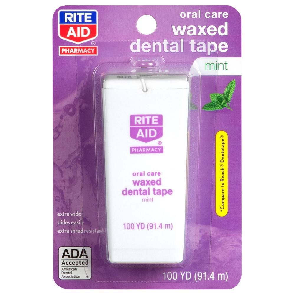 Rite Aid Dental Tape, Waxed, Mint