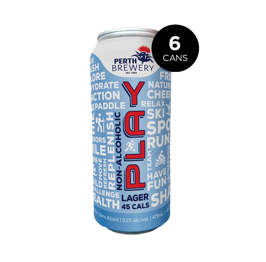 Perth Play Non-Alcoholic Lager  (6 Cans, 473ml)