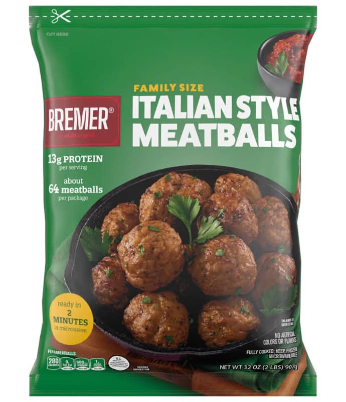 Bremer Meatballs Family Size, Italian Style (32 oz)
