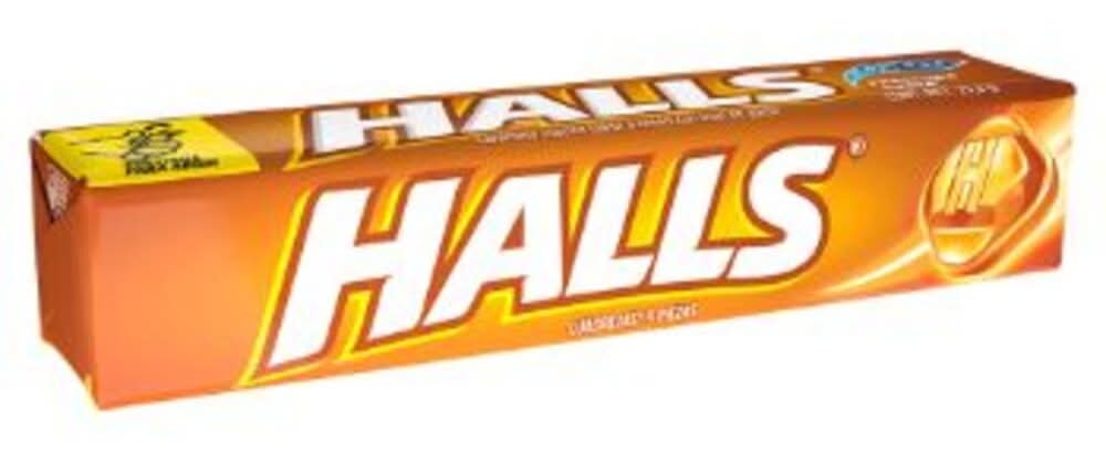 Halls · Caramelo macizo, limón-miel (9 un)