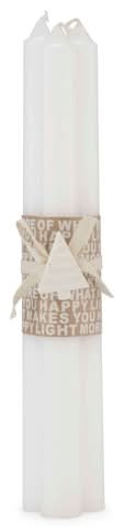 Ensemble de 3 bougies cylindriques blanches
