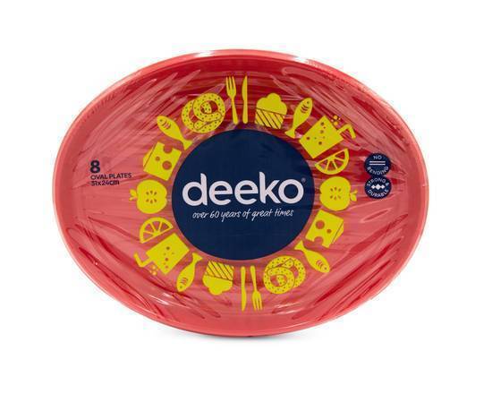 Deeko Entertainer Serving Paper Plate Oval (10 Pack)