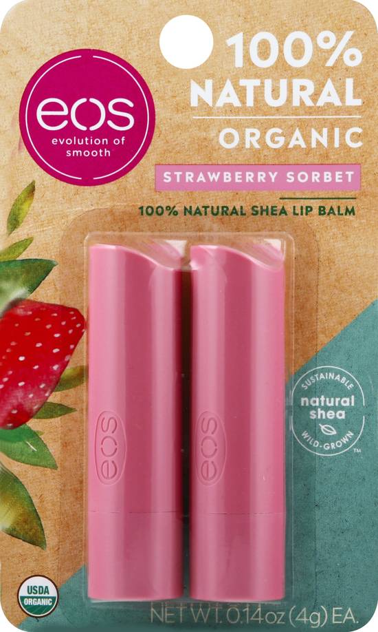 Eos Organic Strawberry Sorbet Lip Balm (0.1 oz)