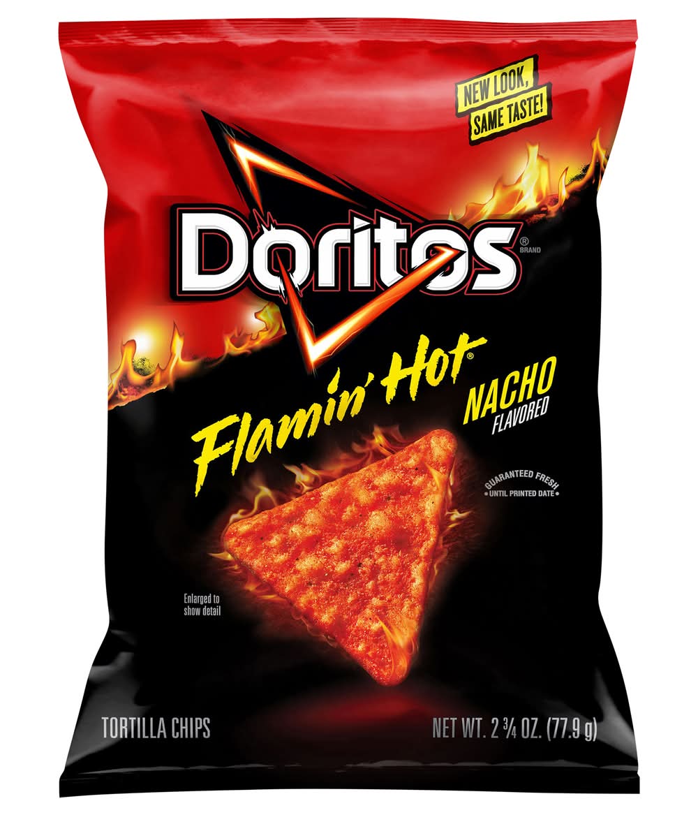Doritos Flamin Hot Tortilla Chips, Nacho (2.75 oz)
