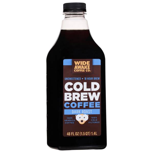 Wide Awake Coffee Co. Cold Brew Coffee Unsweetened Dark Roast
